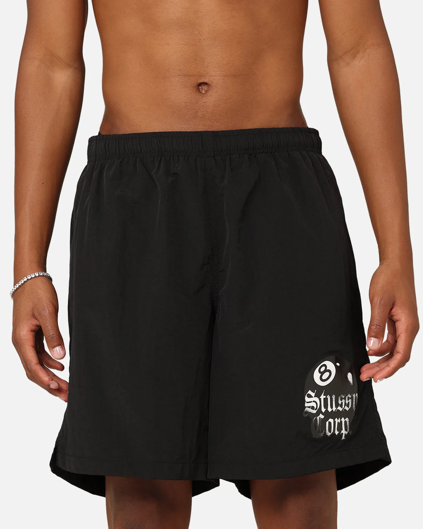 Stssy 8 Ball Corp Nylon Shorts Black