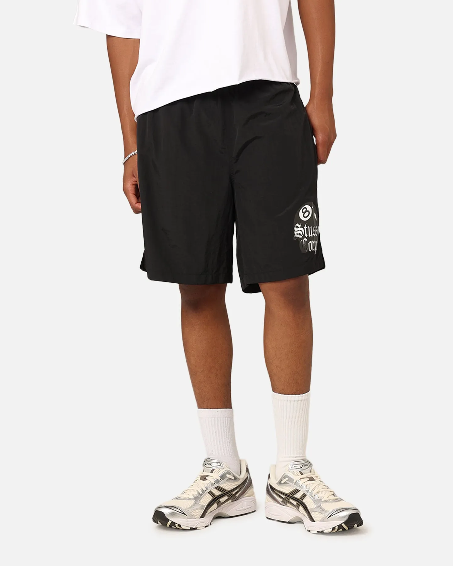 Stssy 8 Ball Corp Nylon Shorts Black