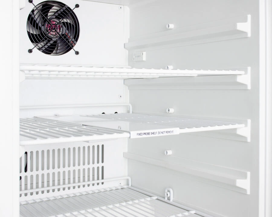 Summit ACR45LSTO Pharmacy Series Ada Compliant 20" Wide Built-In Undercounter All-Refrigerator For Vaccine Storage, Frost-Free With Step-To-Open Door Pedal, Internal Fan, External Digital Controls And Thermometer, And Lock