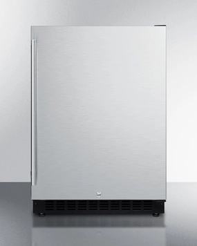 Summit AL54CSS Built-In Undercounter Ada Compliant All-Refrigerator With Stainless Steel Exterior, Door Storage, Lock, And Digital Controls Undercounter Refrigerators 24 inch undercounter fridge for kitchen