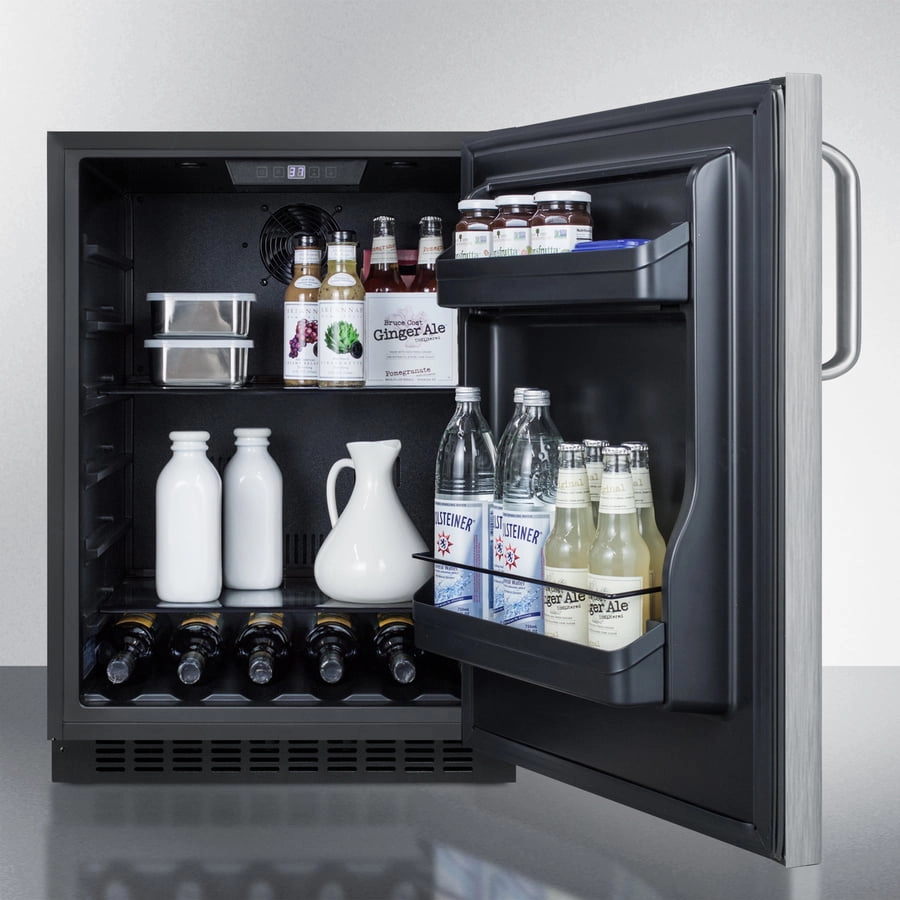 Summit AL54SSTB 24" Wide Built-In All-Refrigerator, Ada Compliant