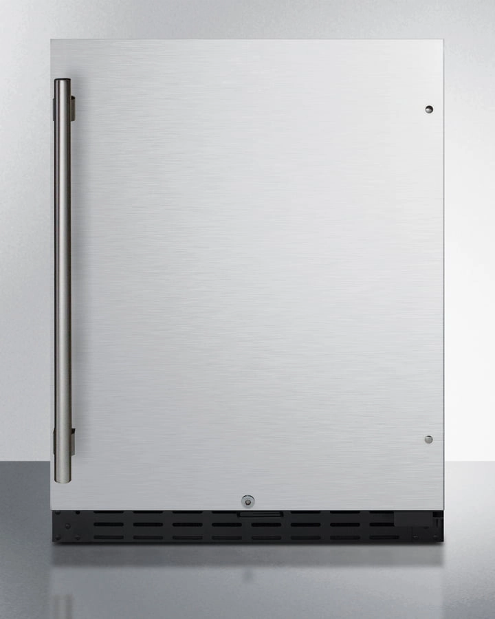 Summit AL55CSS 24" Wide Built-In All-Refrigerator, Ada Compliant Undercounter Refrigerators 24 inch undercounter fridge for kitchen