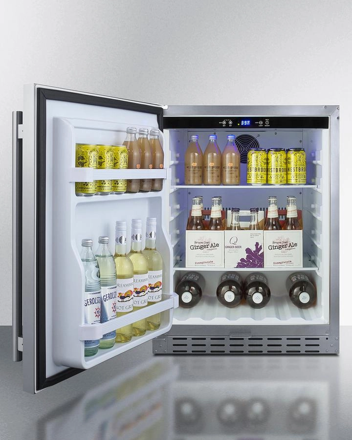 Summit AL55OSCSSLHD 24" Built-In Outdoor Refrigerator, Ada Compliant