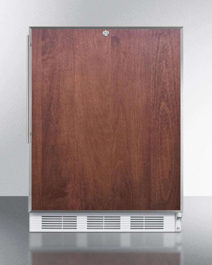 Summit AL650LBIFR Built-In Undercounter Ada Compliant Refrigerator-Freezer For General Purpose Use, W/Dual Evaporator Cooling, Lock, Ss Frame For Slide-In Panels, White Cabinet Undercounter Refrigerators 24 inch undercounter fridge for kitchen