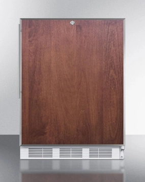 Summit AL650LBIFR Built-In Undercounter Ada Compliant Refrigerator-Freezer For General Purpose Use, W/Dual Evaporator Cooling, Lock, Ss Frame For Slide-In Panels, White Cabinet Undercounter Refrigerators 24 inch undercounter fridge for kitchen