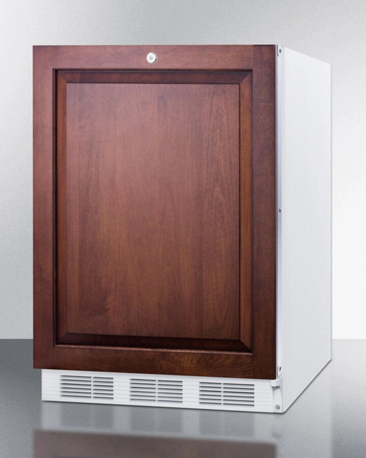 Summit AL650LBIIF Built-In Undercounter Ada Compliant Refrigerator-Freezer For General Purpose Use, Cycle Defrost W/Dual Evaporators, Panel-Ready Door, Lock, And White Cabinet