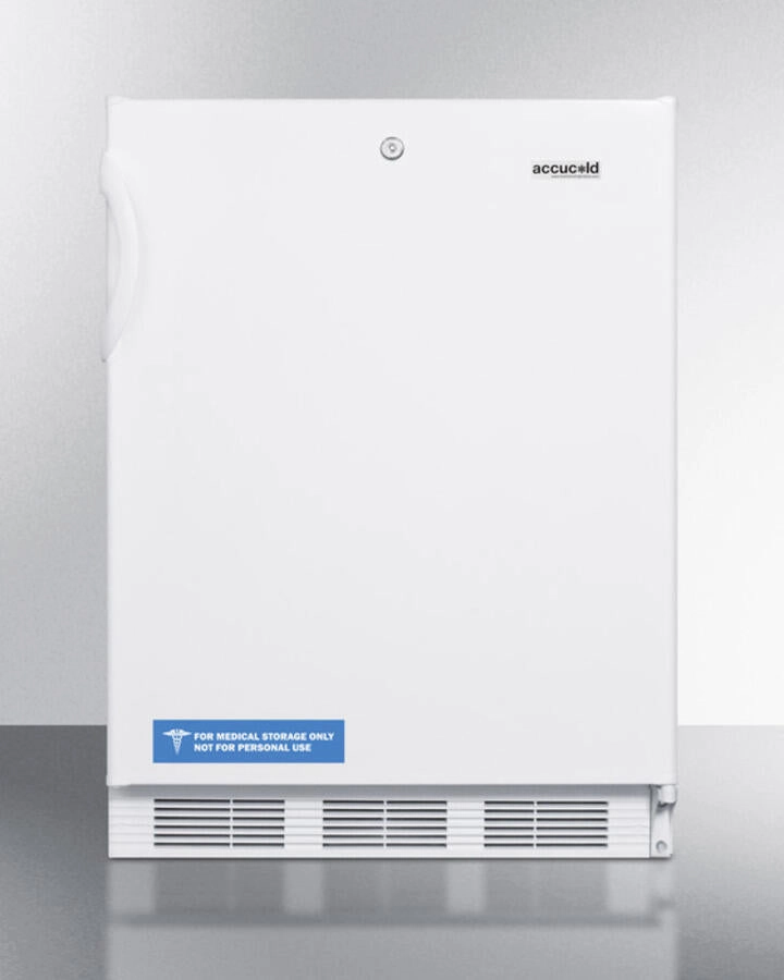 Summit AL750LBI Ada Compliant Built-In Undercounter All-Refrigerator For General Purpose Use, With Lock, Auto Defrost Operation And White Exterior Undercounter Refrigerators 24 inch undercounter fridge for kitchen