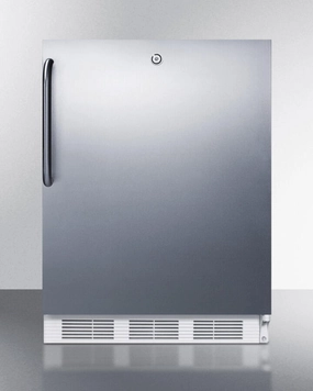 Summit AL750LBISSTB Ada Compliant Built-In Undercounter All-Refrigerator For General Purpose Use, Auto Defrost W/Lock, Ss Wrapped Door, Towel Bar Handle, And White Cabinet Undercounter Refrigerators 24 inch undercounter fridge for kitchen