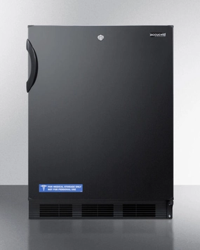 Summit AL752LBL Ada Compliant All-Refrigerator For Freestanding General Purpose Use, With Lock, Flat Door Liner, Auto Defrost Operation And Black Exterior Undercounter Refrigerators 24 inch undercounter fridge for kitchen