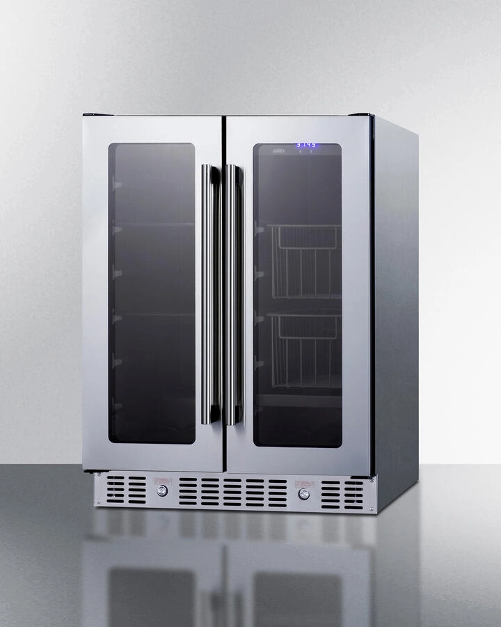 Summit ALFD24WBVCSSPANTRY 24" Built-In Dual-Zone Produce Refrigerator, Ada Compliant