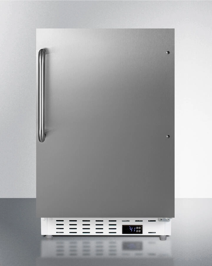 Summit ALR46WCSS 20" Wide Built-In All-Refrigerator, Ada Compliant Undercounter Refrigerators 24 inch undercounter fridge for kitchen