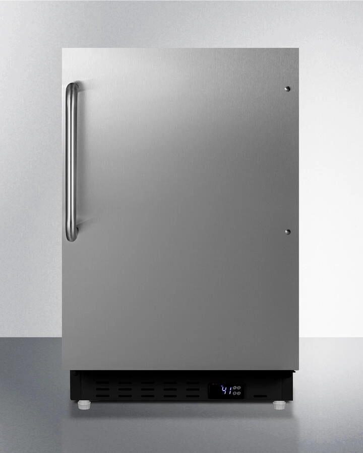 Summit ALR47BCSS 20" Wide Built-In All-Refrigerator, Ada Compliant Undercounter Refrigerators 24 inch undercounter fridge for kitchen