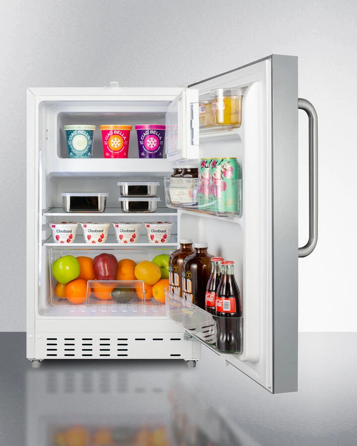 Summit ALRF48CSS 20" Wide Built-In Refrigerator-Freezer, Ada Compliant