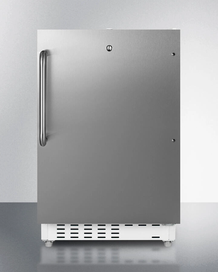 Summit ALRF48CSS 20" Wide Built-In Refrigerator-Freezer, Ada Compliant Undercounter Refrigerators 24 inch undercounter fridge for kitchen