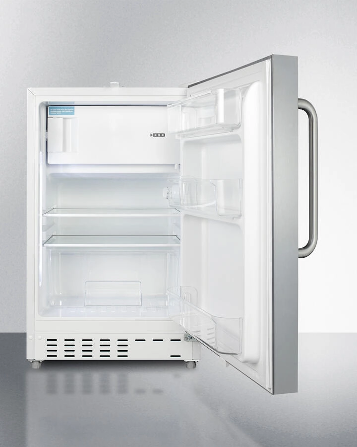 Summit ALRF48CSS 20" Wide Built-In Refrigerator-Freezer, Ada Compliant
