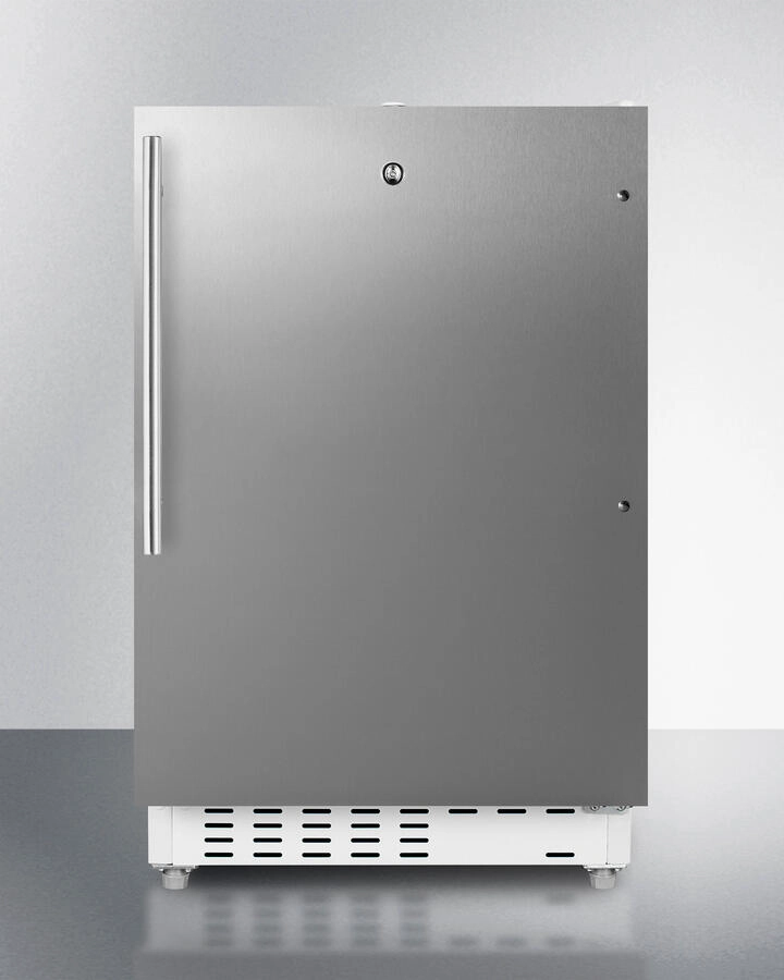 Summit ALRF48CSSHV 20" Wide Built-In Refrigerator-Freezer, Ada Compliant Undercounter Refrigerators 24 inch undercounter fridge for kitchen