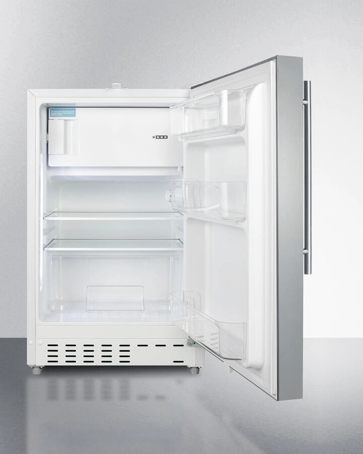 Summit ALRF48CSSHV 20" Wide Built-In Refrigerator-Freezer, Ada Compliant