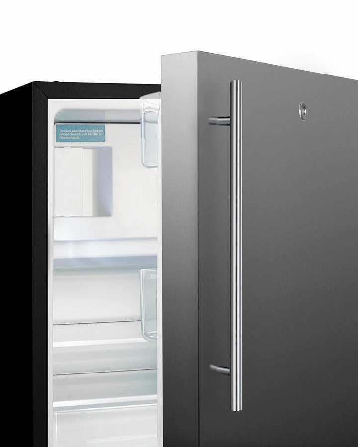 Summit ALRF49BSSHV 20" Wide Built-In Refrigerator-Freezer, Ada Compliant