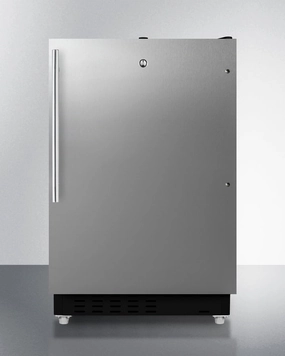 Summit ALRF49BSSHV 20" Wide Built-In Refrigerator-Freezer, Ada Compliant Undercounter Refrigerators 24 inch undercounter fridge for kitchen