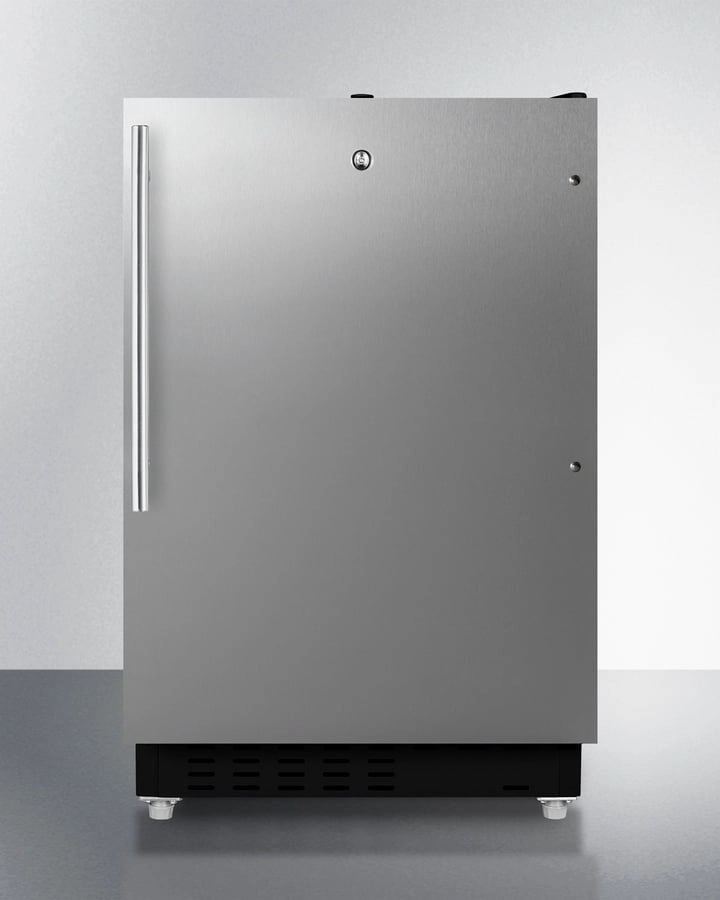 Summit ALRF49BSSHV 20" Wide Built-In Refrigerator-Freezer, Ada Compliant Undercounter Refrigerators 24 inch undercounter fridge for kitchen