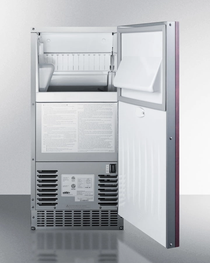 Summit BIM68OSPUMPIF 62 Lb. Clear Outdoor/Indoor Icemaker