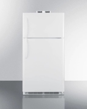 Summit BKRF15W 15 Cu.Ft. Break Room Refrigerator-Freezer In White With Nist Calibrated Alarm/Thermometers Freestanding Refrigerators freestanding fridge freezer combo