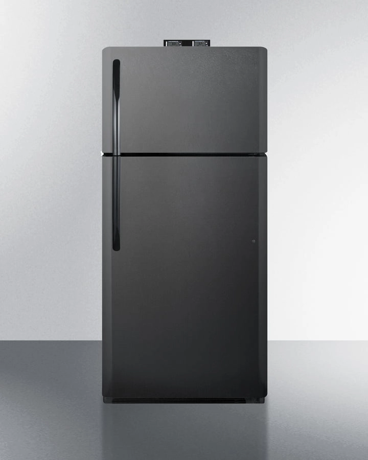 Summit BKRF18B 18 Cu.Ft. Break Room Refrigerator-Freezer In Black With Nist Calibrated Alarm/Thermometers Freestanding Refrigerators freestanding fridge freezer combo