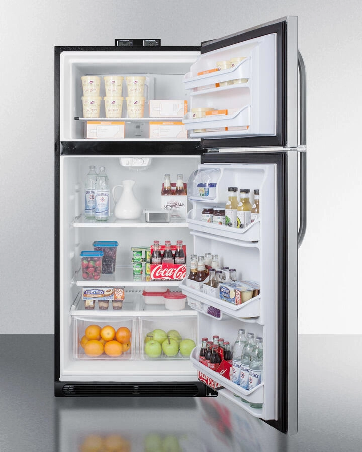 Summit BKRF18PL 18 Cu.Ft. Break Room Refrigerator-Freezer With Factory-Installed Nist Calibrated Alarm/Thermometers