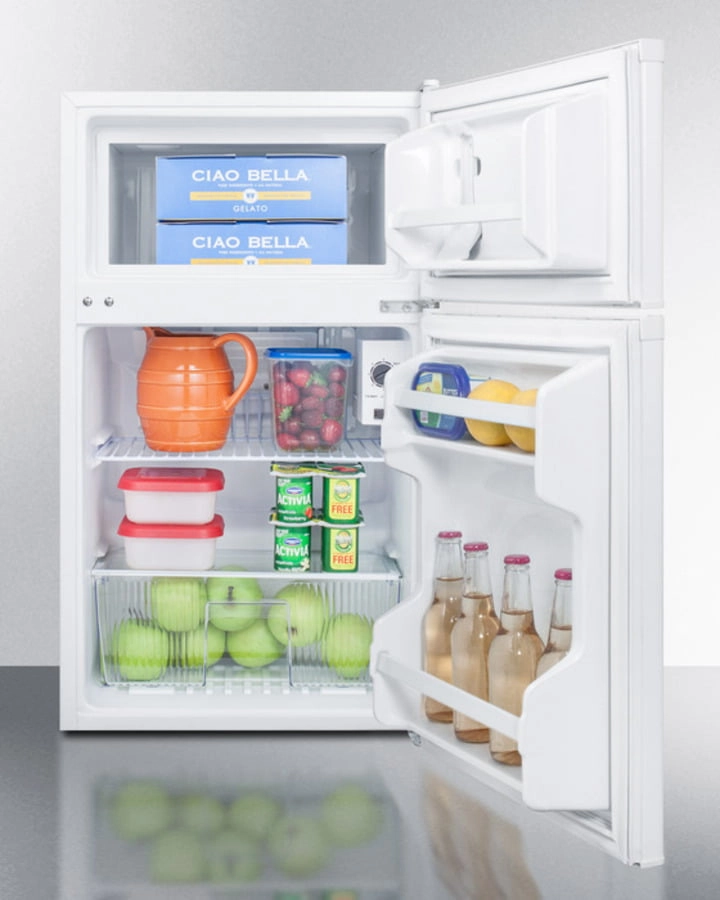 Summit CP351WLL Compact Energy Star Listed Two-Door Refrigerator-Freezer With Two Side Locks And Cycle Defrost Operation