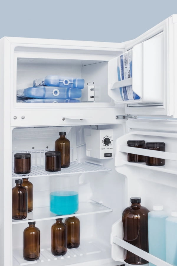 Summit CP351WLLF2PLUS2ADA Ada Height Two-Door Cycle Defrost Refrigerator-Freezer With Combination Lock And Nist Calibrated Thermometers