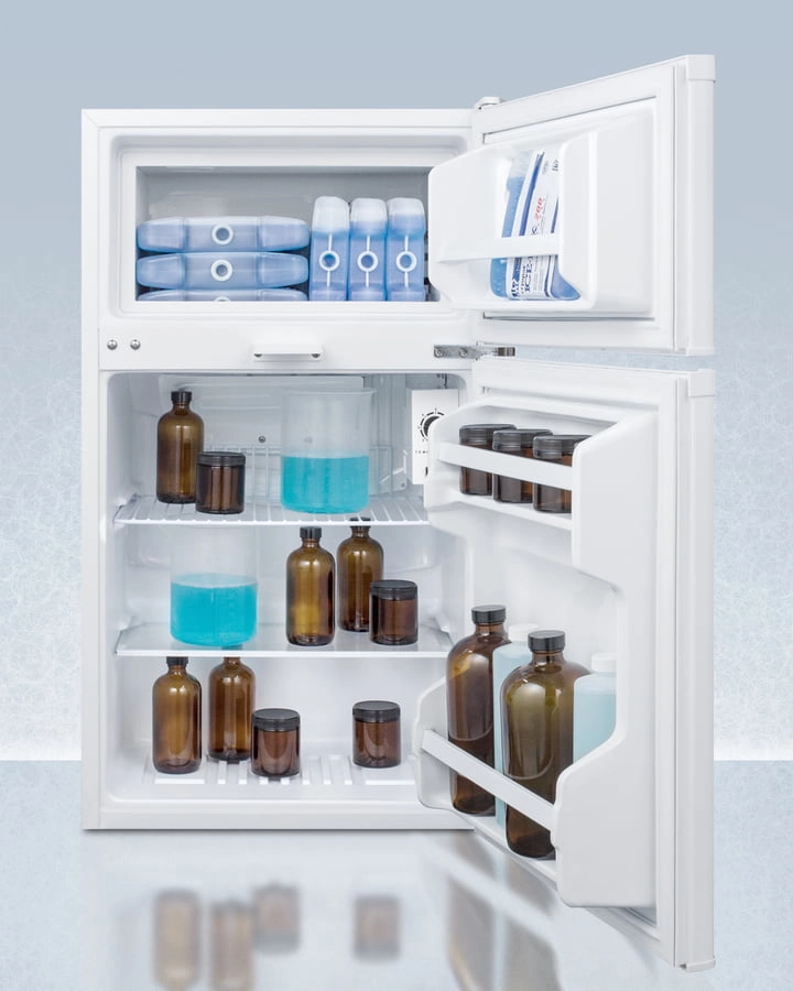 Summit CP351WLLF2PLUS2ADA Ada Height Two-Door Cycle Defrost Refrigerator-Freezer With Combination Lock And Nist Calibrated Thermometers