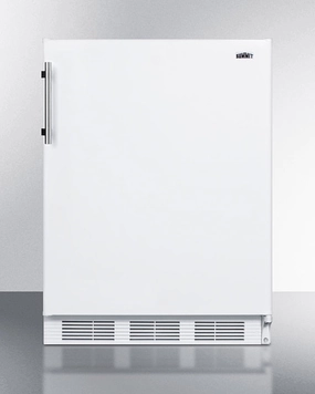 Summit CT661WBI Built-In Undercounter Refrigerator-Freezer For Residential Use, Cycle Defrost With A Deluxe Interior And White Exterior Finish Undercounter Refrigerators 24 inch undercounter fridge for kitchen
