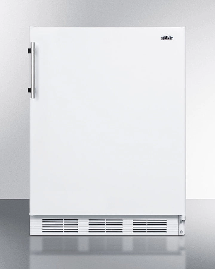 Summit CT661WBI Built-In Undercounter Refrigerator-Freezer For Residential Use, Cycle Defrost With A Deluxe Interior And White Exterior Finish Undercounter Refrigerators 24 inch undercounter fridge for kitchen