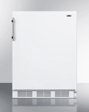 Summit CT661WBIADA Ada Compliant Built-In Undercounter Refrigerator-Freezer For Residential Use, Cycle Defrost With Deluxe Interior And White Exterior Finish Undercounter Refrigerators 24 inch undercounter fridge for kitchen
