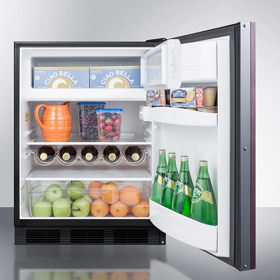 Summit CT663BKBIIF 24" Wide Built-In Refrigerator-Freezer