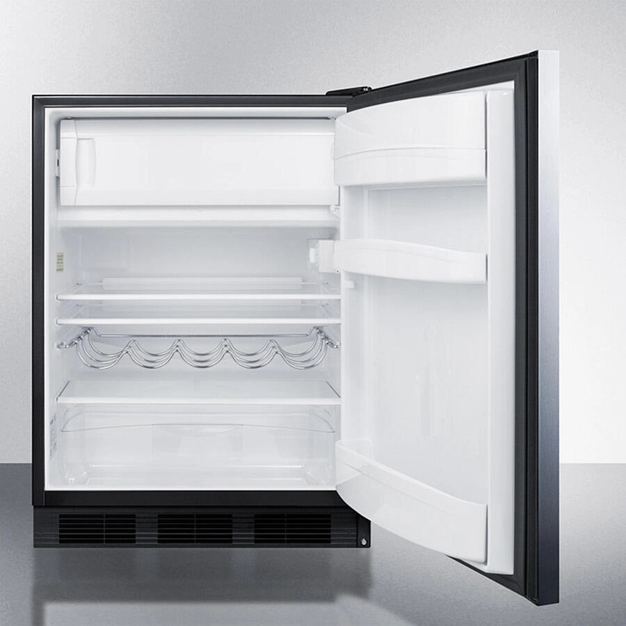Summit CT663BKBISSHHADA 24" Wide Built-In Refrigerator-Freezer, Ada Compliant