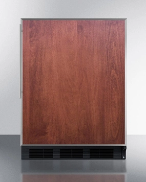 Summit CT66BBIFRADA Built-In Undercounter Ada Compliant Refrigerator-Freezer For General Purpose Use, W/Dual Evaporator Cooling, Ss Frame For Slide-In Panels, And Black Cabinet Undercounter Refrigerators 24 inch undercounter fridge for kitchen