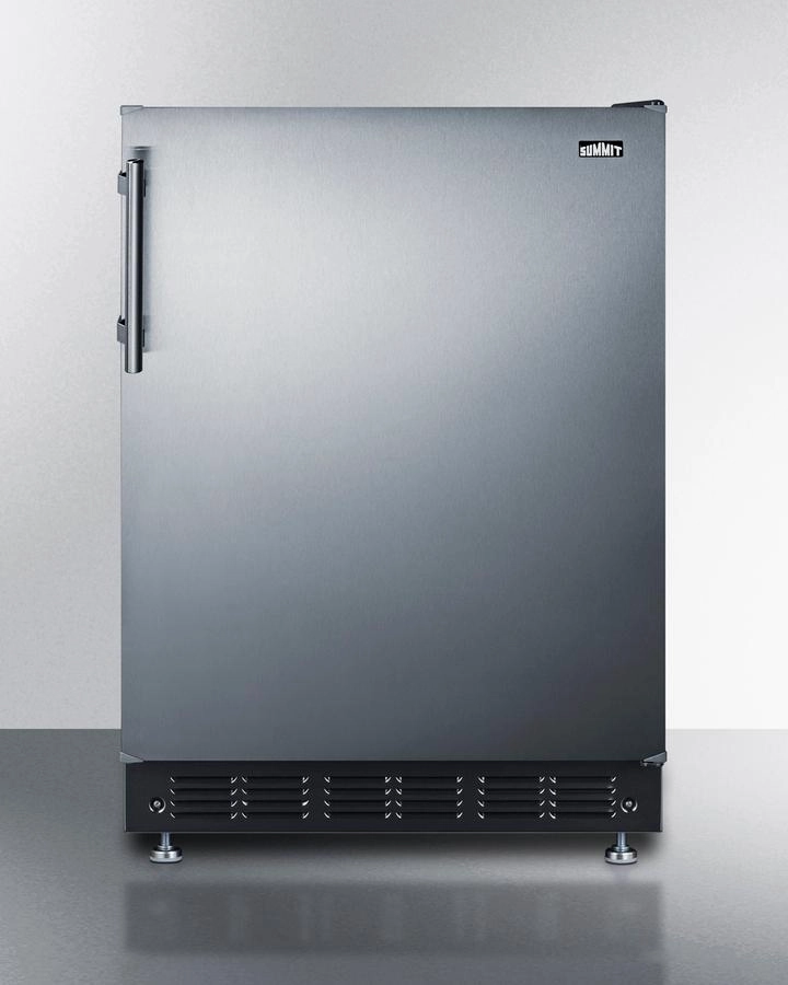 Summit CT66BK2SSRS 24" Wide Refrigerator-Freezer Undercounter Refrigerators 24 inch undercounter fridge for kitchen