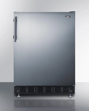 Summit CT66BK2SSRS 24" Wide Refrigerator-Freezer Undercounter Refrigerators 24 inch undercounter fridge for kitchen