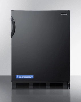 Summit CT66BKADA Freestanding Ada Compliant Refrigerator-Freezer For General Purpose Use, With Dual Evaporator Cooling, Cycle Defrost, And Black Exterior Undercounter Refrigerators 24 inch undercounter fridge for kitchen
