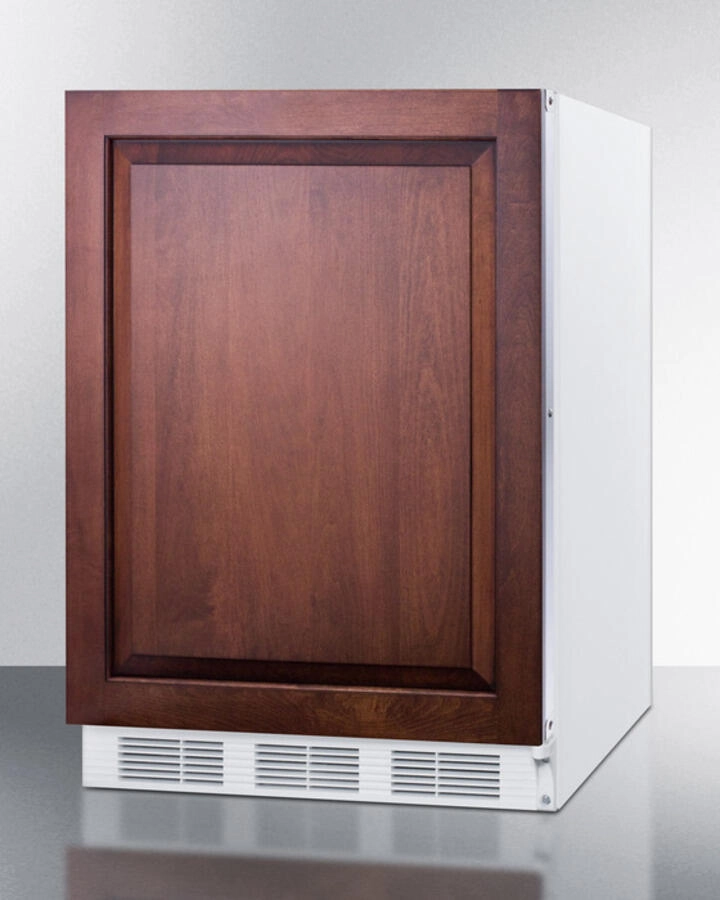 Summit CT66JBIIF Built-In Undercounter Refrigerator-Freezer For General Purpose Use, With Dual Evaporator Cooling, Integrated Door Frame For Overlay Panels, And White Cabinet