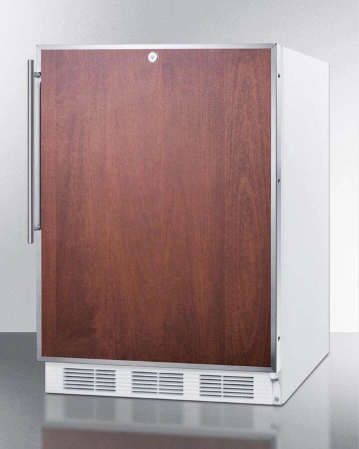 Summit CT66LBIFRADA Built-In Undercounter Ada Compliant Refrigerator-Freezer For General Purpose Use, W/Dual Evaporator Cooling, Lock, Ss Frame For Slide-In Panels, White Cabinet