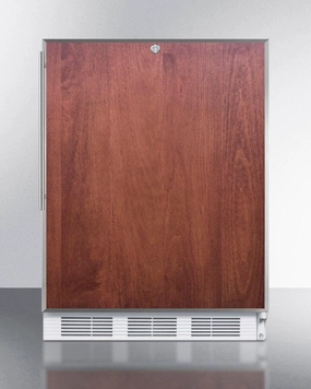 Summit CT66LBIFRADA Built-In Undercounter Ada Compliant Refrigerator-Freezer For General Purpose Use, W/Dual Evaporator Cooling, Lock, Ss Frame For Slide-In Panels, White Cabinet Undercounter Refrigerators 24 inch undercounter fridge for kitchen
