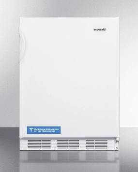 Summit CT66WBI Built-In Undercounter Refrigerator-Freezer For General Purpose Use, With Dual Evaporator Cooling, Cycle Defrost, And White Exterior Undercounter Refrigerators 24 inch undercounter fridge for kitchen