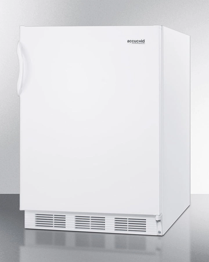 Summit CT66WBI Built-In Undercounter Refrigerator-Freezer For General Purpose Use, With Dual Evaporator Cooling, Cycle Defrost, And White Exterior