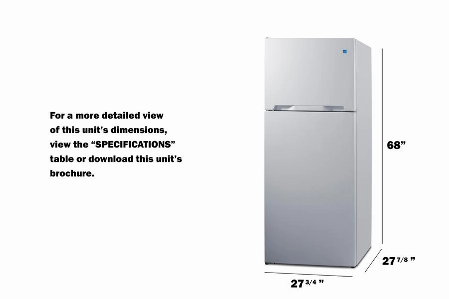Summit CTR151WLHD 28" Wide Top-Mount Refrigerator-Freezer