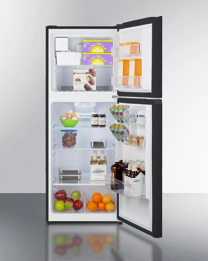 Summit FF1087BIM 24" Wide Top Mount Refrigerator-Freezer With Icemaker