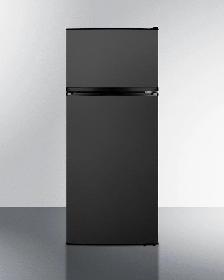 Summit FF1161KSIM Energy Star Qualified Ada Compliant Refrigerator-Freezer With Factory-Installed Icemaker And Black Stainless Steel Doors Freestanding Refrigerators freestanding fridge freezer combo