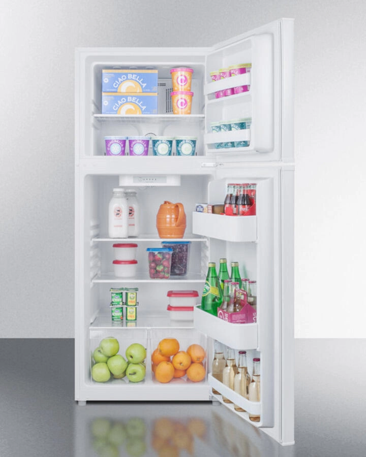 Summit FF1386W Energy Star Qualified 24" Wide 11.5 Cu.Ft. Frost-Free Refrigerator-Freezer In White Finish