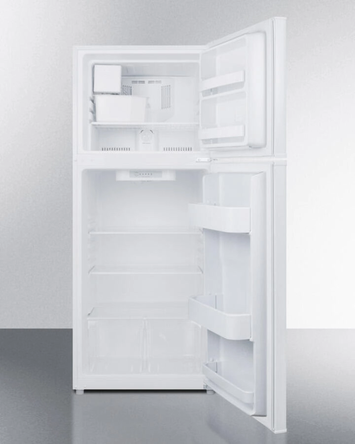 Summit FF1386WIM 24" Wide 11.5 Cu.Ft. Frost-Free Refrigerator-Freezer In White Finish With Factory Installed Icemaker